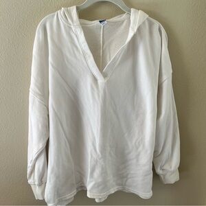 Old Navy White Hooded Pullover SZ MD